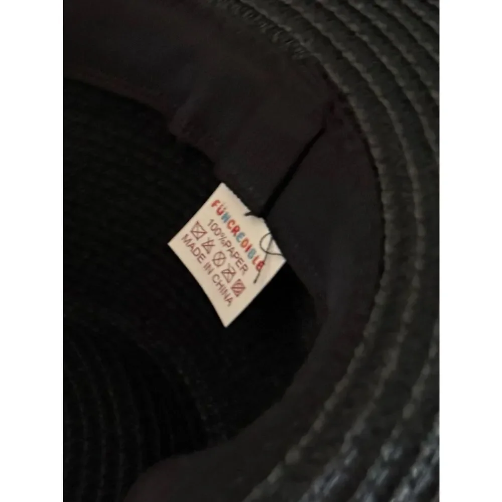 Funcredible Sun Protection Hat 100% Paper Beach Vacation Summer For Women Fedora